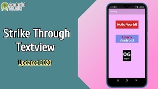 Famous P-1 - How to Add Strike Through Text View in Android Studio 2020 || Different Types of Text View Wealth