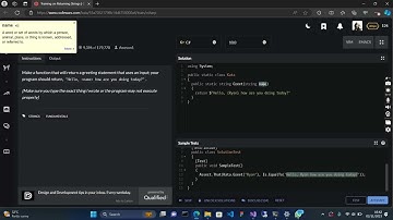 Returning Strings Using Csharp |  CodeWars C# Kata 8 Algorithm Solution