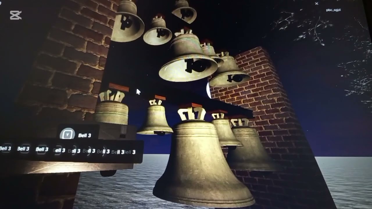 Gram pieśni religijne na dzwonach w Roblox 