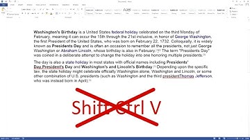 Paste Without Formatting