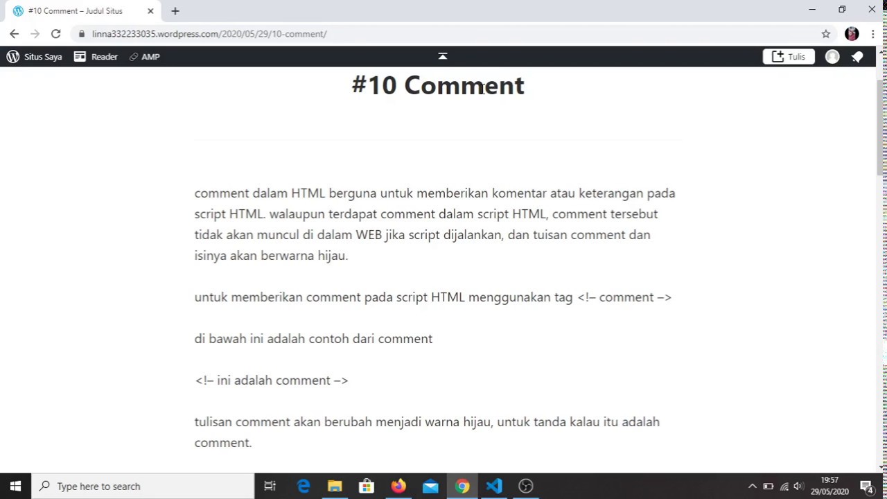 Comment HTML - YouTube