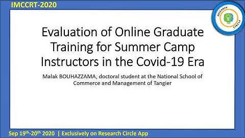 IMCCRT-2020-1395 Title: Evaluation of Online Graduate Training for Summer Camp Instructors in the