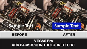 VEGAS Pro | Add background colour to text