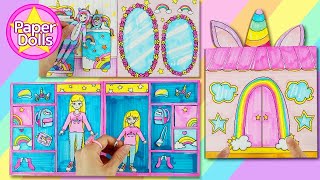 DIY] HOW TO MAKE UNICORN HOUSE🦄 / MOTHER👩 & DAUGHTER👧 DRESS UP