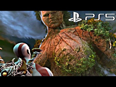 God of War PS5 GAIA TITAN Boss Fight (Kratos Kills Gaia Mother of Titans) PS5 Remaster 4K Ultra HD