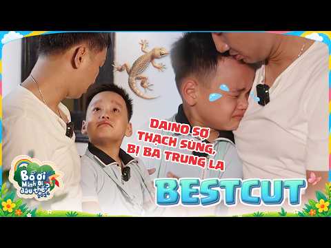 5 Daino scared of a gecko, scolded by Dad and bursts into tears, and how Dad Trung comforts his c...