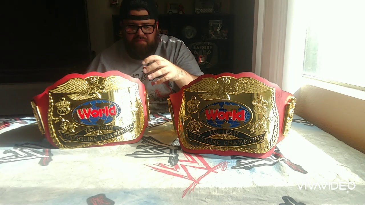Fandu replica FWF Tag Team Title belts unboxing and review