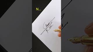 Stylish N Letter Signature Design | Easy Autograph Tutorial #Shorts