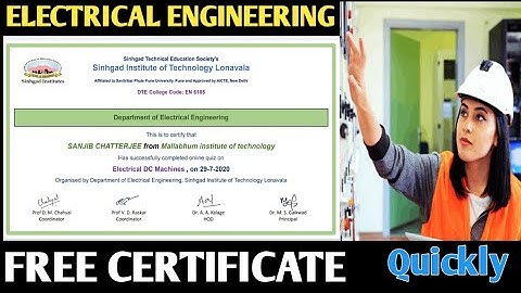 Free Online Electrical Engineering Course with Certificate 2020 || Online Quiz On DC Machine 2020 ||