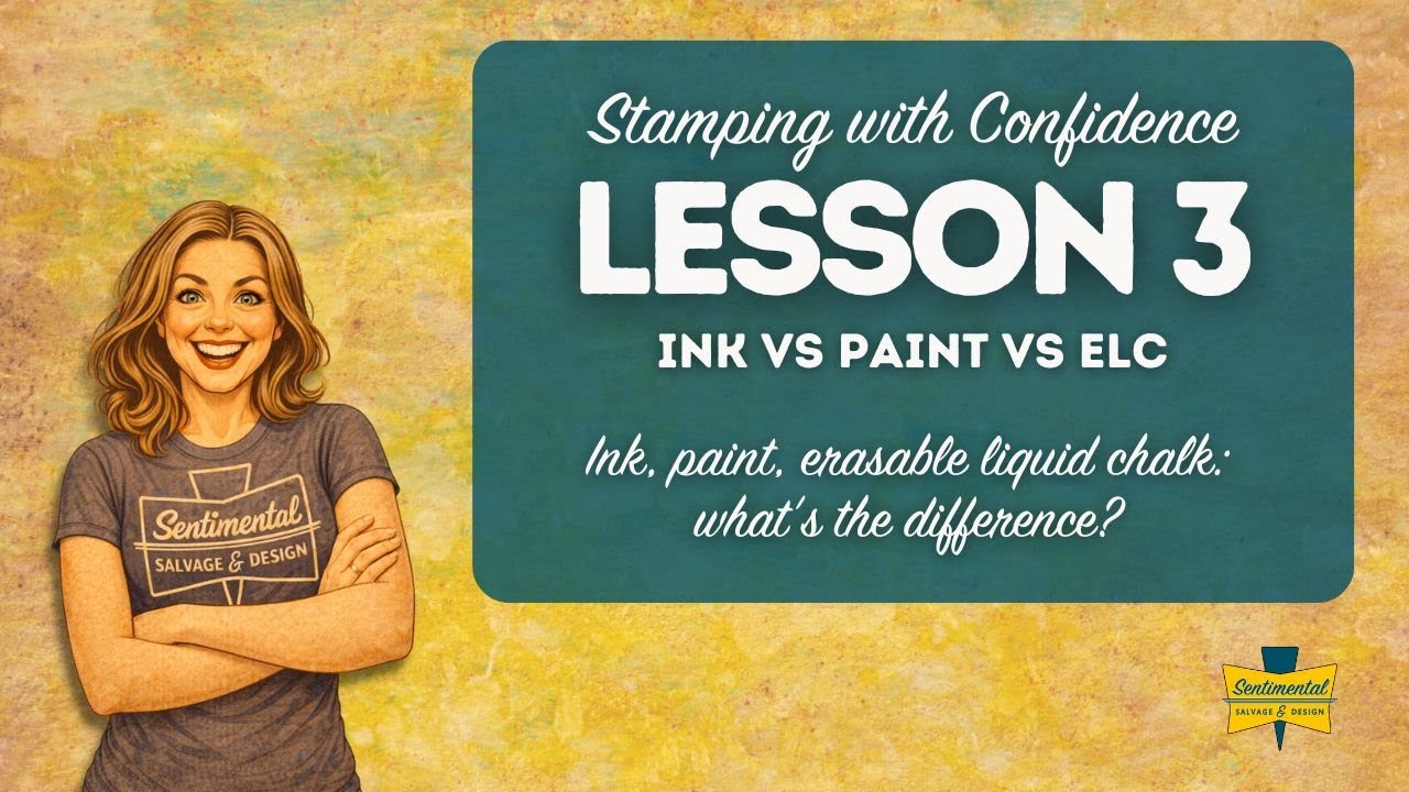 Уверенное штампование | Урок 3: Чернила, краска и стираемый жидкий мел: в чем разница?