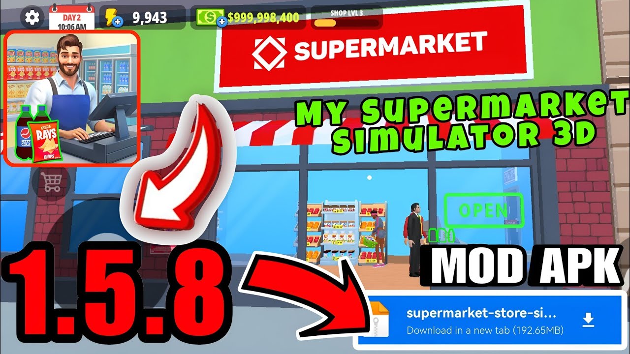 My Supermarket Simulator 3D Mod APK 1.5.8 Unlimited Money Free