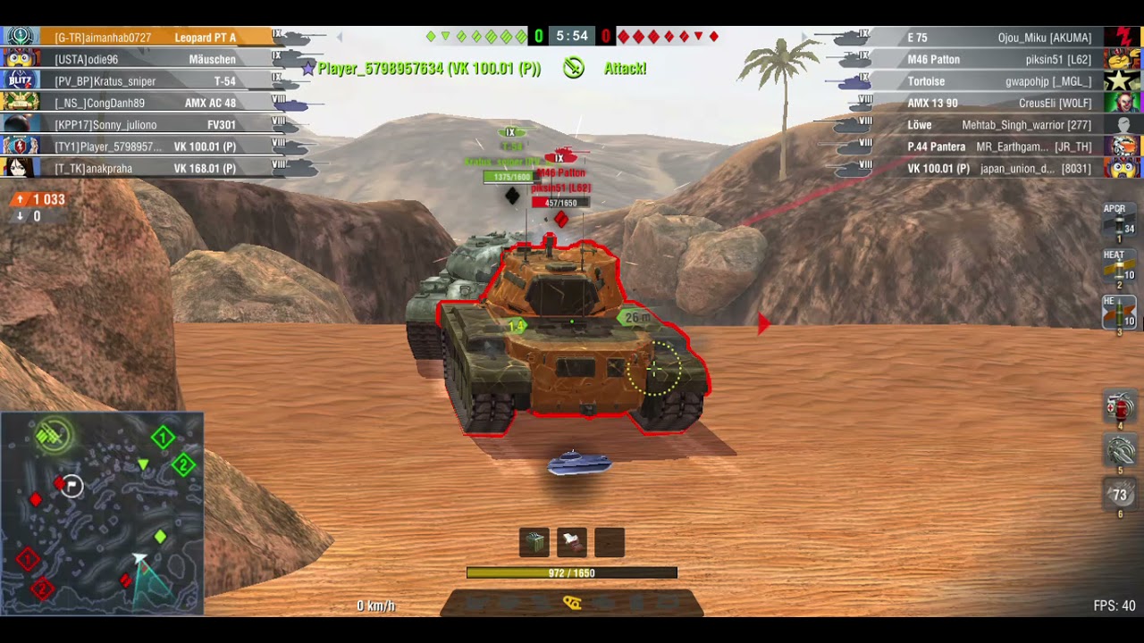 Leopard Prototyp A ~ Oasis Palms Map ~ WoT Blitz Replay Battle ~ My Replay #62