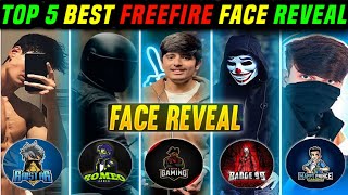 TOP 5 BEST FACEREVEAL OF FREE FIRE YOUTUBERS 🔥😍 AJJUBHAI FACE REVEAL @TotalGaming093