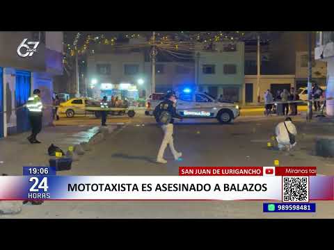 Mototaxi driver shot 13 times by criminals in San Juan de Lurigancho