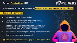 Join the Hunt: A Live Free Webinar on Mastering Bug Bounty Hunting Techniques