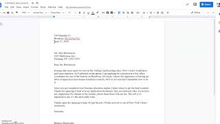 TAB stops in Google docs