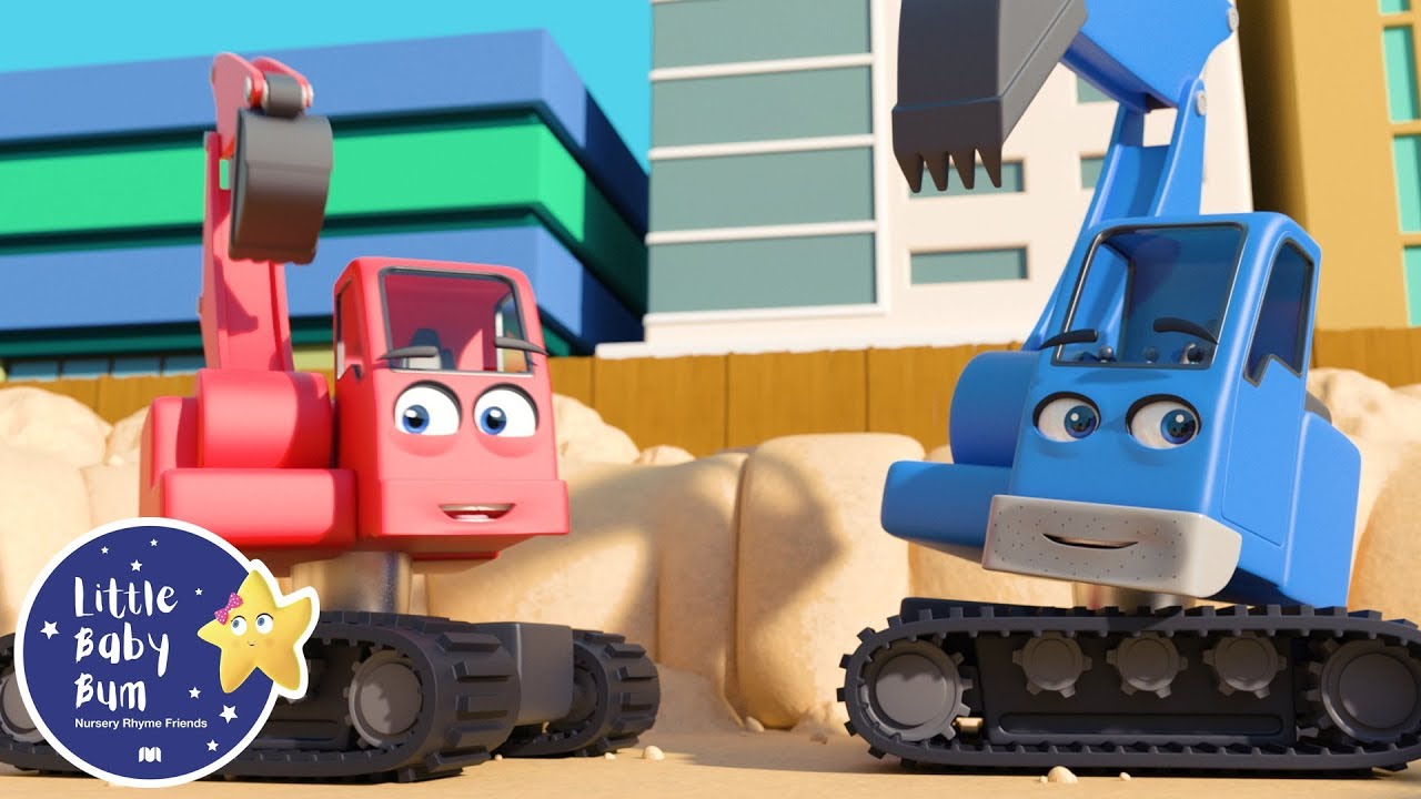 I'm An Excavator Vehicle Cartoons and Baby Songs Lellobee YouTube