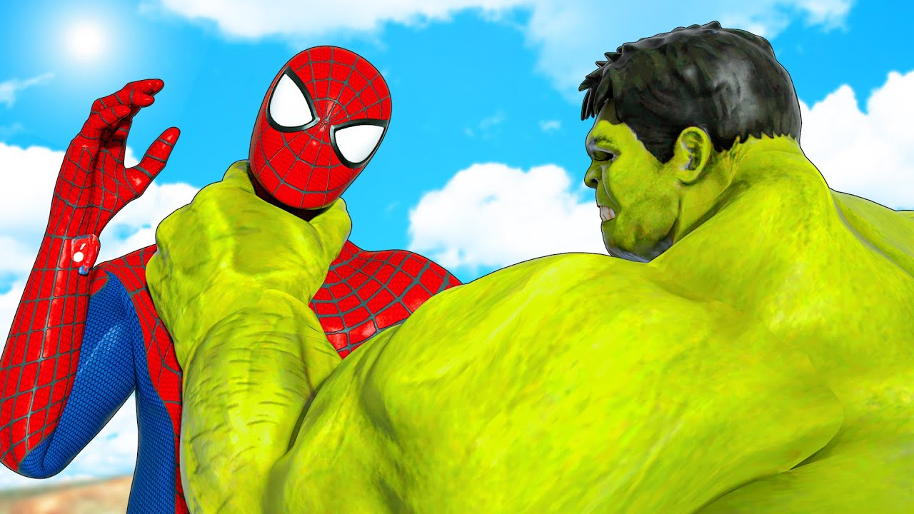 BIG HULK VS THE AMAZING SPIDER MAN   SUPER EPIC BATTLE MOVIE