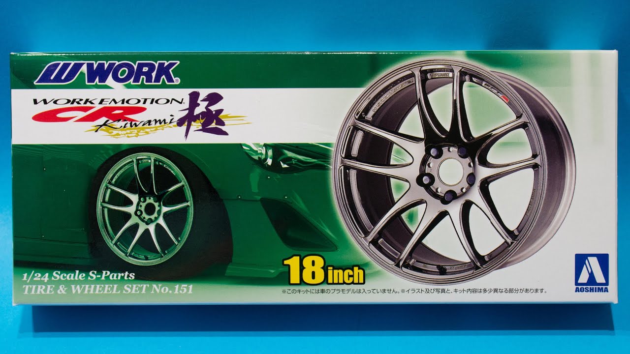 Aoshima 1/24 Work Emotion CR Kiwami Wheels Unboxing and Review - YouTube