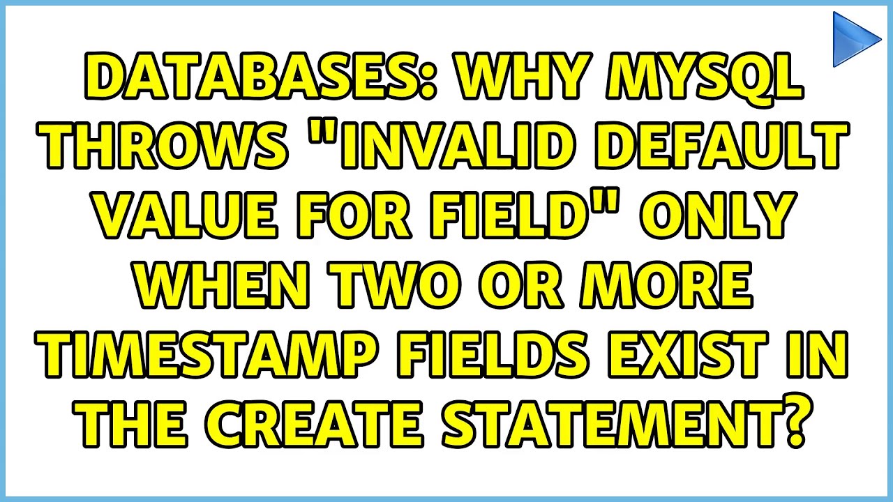 Why mysql throws "invalid default value for field" only when two