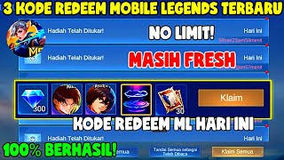 BURUAN!! 3 KODE REDEEM MLBB TERBARU 2024 HARI INI | REDEEM CODE ML TERBARU 2024 HARI!!