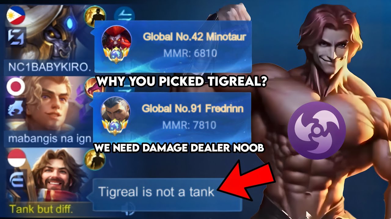 TIGREAL IS NOT A TANK HE AN BEST ASSASSIN💀- Mobile Legends