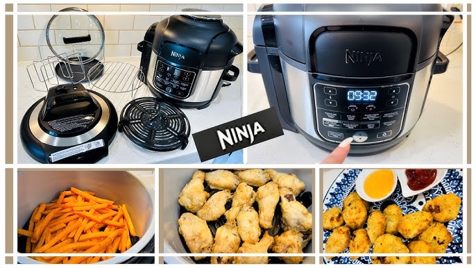  Ninja OL701 Foodi 14-in-1 SMART XL 8 Qt. Pressure Cooker Steam  Fryer with SmartLid & Thermometer + Auto-Steam Release, that Air Fries,  Proofs & More, 3-Layer Capacity, 5 Qt. Crisp Basket