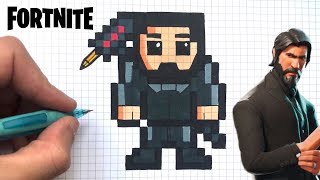 TUTO DESSIN FAUCHEUR FORTNITE PIXEL ART SKIN