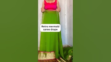 Retro mermaid saree drapning#shorts#youtubeshorts