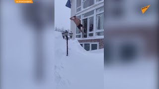 サハリンにドカ雪　住民が喜びを体現