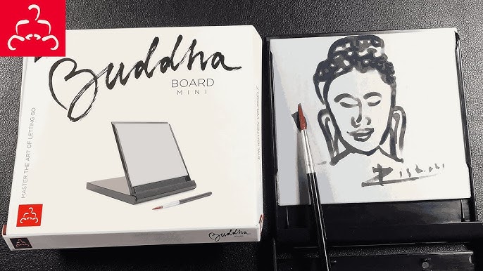 Mini Buddha Board Art Set: Water Drawing Writing Board w/ Mini Water Brush