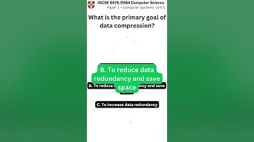 iGCSE Computer Science 0478 0984 Paper 1 Unit 1 q066 v1