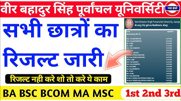 VBSPU रिजल्ट घोषित📤|Vbspu News Today|Vbspu Result 2022|Vbspu Ba Bsc Ma Result 2022|Vbspu Exam News