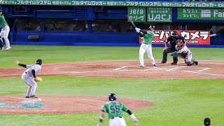 【大ピンチ】2アウト満塁で登板の高梨雄平が三直に抑えてリード守る　2024.5.10