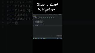 Slicing of a List in Python #listinpython #python #pythonprogramming
