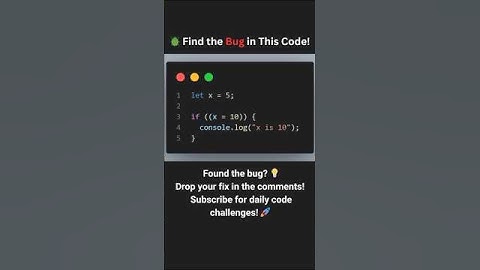 Find the Bug in This JavaScript If Statement! 😬 #shorts #javascript #codingchallenge #bug #ytshorts