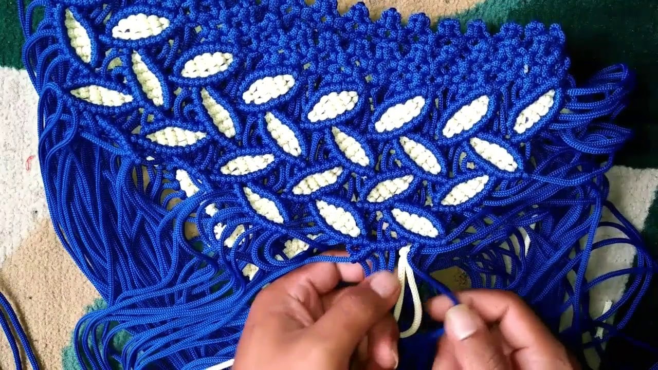 Tutorial Tas Tali Kur Motif Daun Kecil Youtube