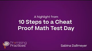 10 Steps to a Cheat Proof Math Test Day