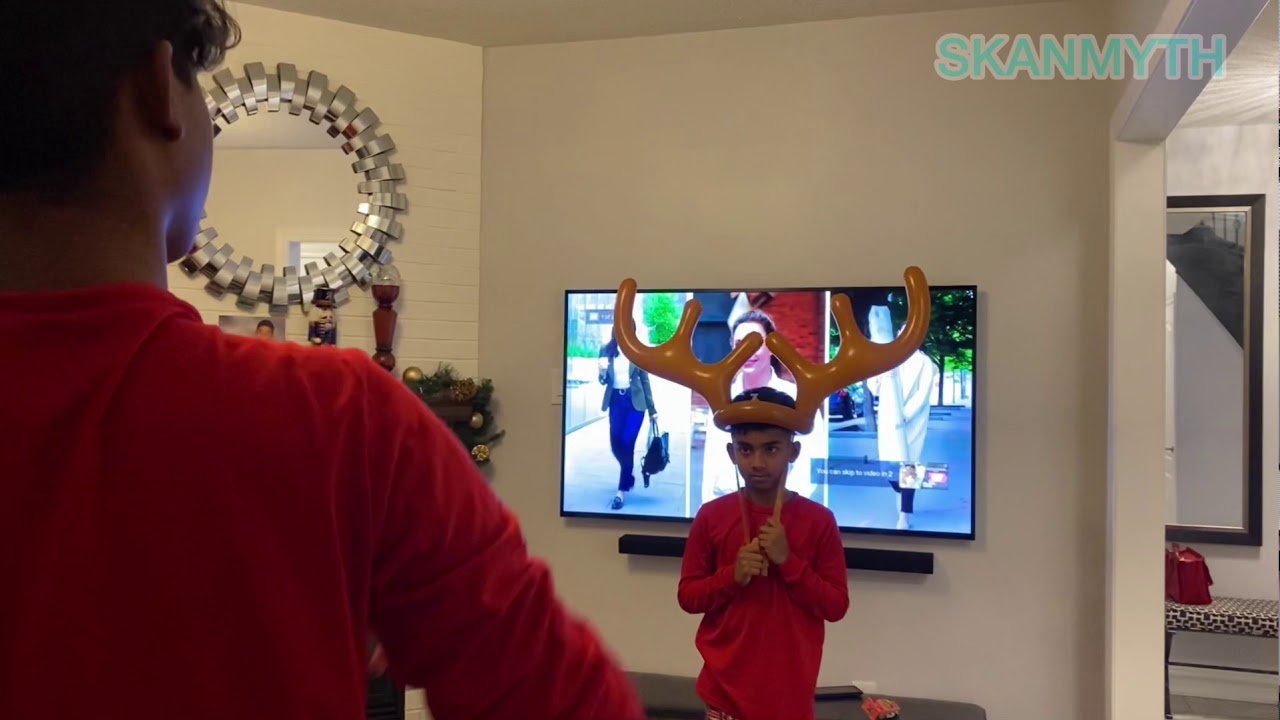 Inflatable Reindeer Antler Ring Toss Game