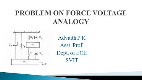 CONVERSION OF EQUIVALENT MECHANICAL SYSTEM INTO F V ANALOGOUS CIRCUIT