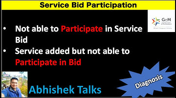 Service added but not able to Participate in Bid #abhishektalks
