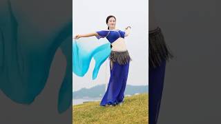 Elegant Belly Dance in Blue 💃 | Beautiful Outdoor Dance Video ✨