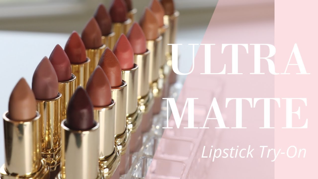 Trying on Every Lipstick: L'Oréal Ultra Matte Highly Pigmented Lipsticks | Bailey B.