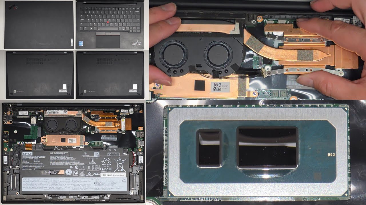 Lenovo ThinkPad X1 Carbon Gen 11 Disassembly Battery Fan Heatsink