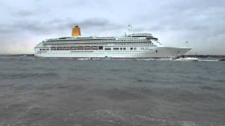 The fourth ship in P&O 175 'The Grand Event' procession - AURORA sails past at Calshot