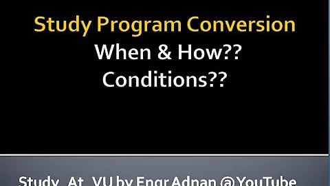 Study Program Conversion Procedure @ VU with All W's
