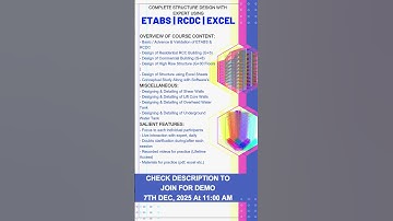 ETBAS Live Training Program B19 - P1 #etabs #etabstutorial #rccdesign #safe #structuredesign