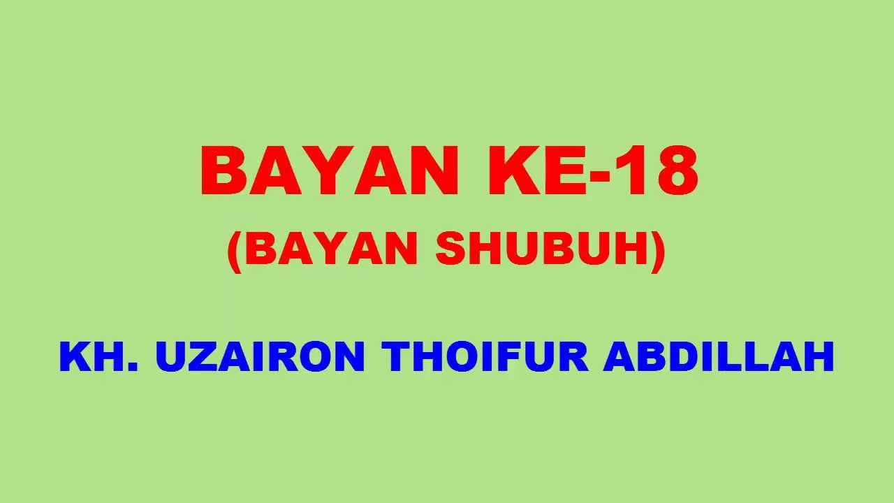 018 Bayan KH Uzairon TA Download Video Youtubemp3