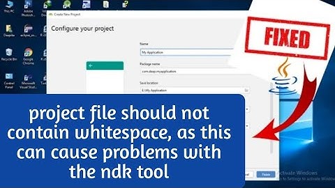 Project location should not contain whitespace as this can cause problems with the NDK tools