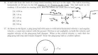 F = ma 2016 Problem 16: Relative Velocities